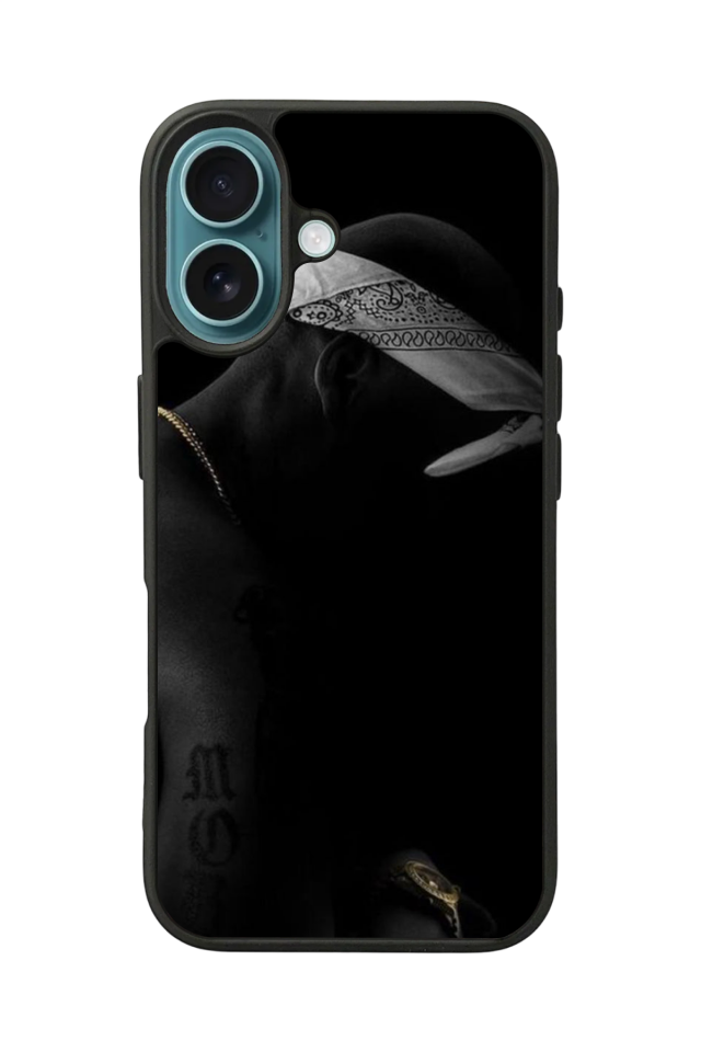 iPhone 16 Uyumlu Tupac Tasarımlı Glossy Premium Kılıf