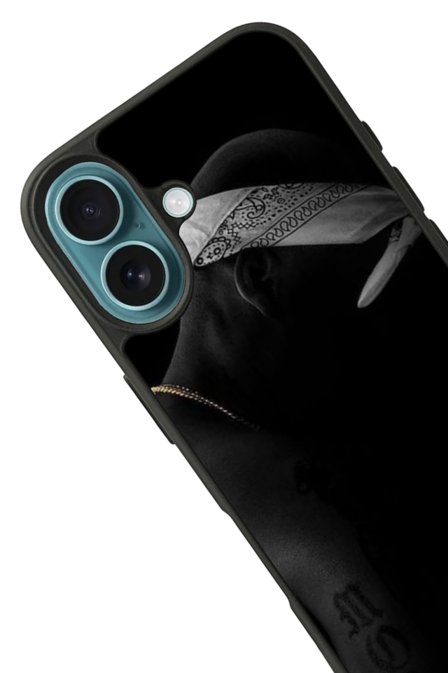 iPhone 16 Uyumlu Tupac Tasarımlı Glossy Premium Kılıf