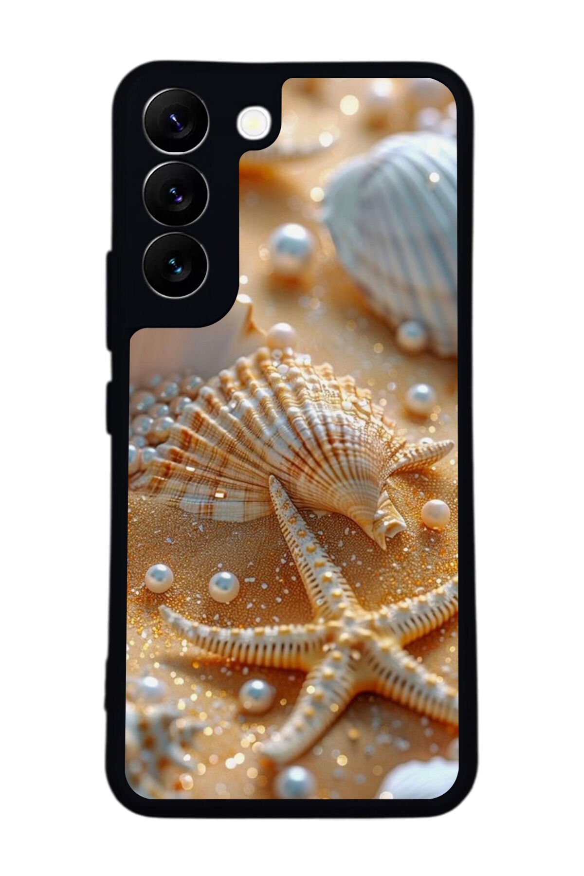 Samsung Galaxy S22 Uyumlu İnci Tasarımlı Glossy Premium Kılıf