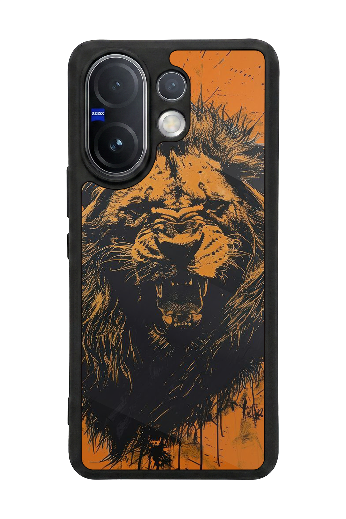 Vivo V60 Uyumlu Aslan Tasarımlı Glossy Premium Kılıf