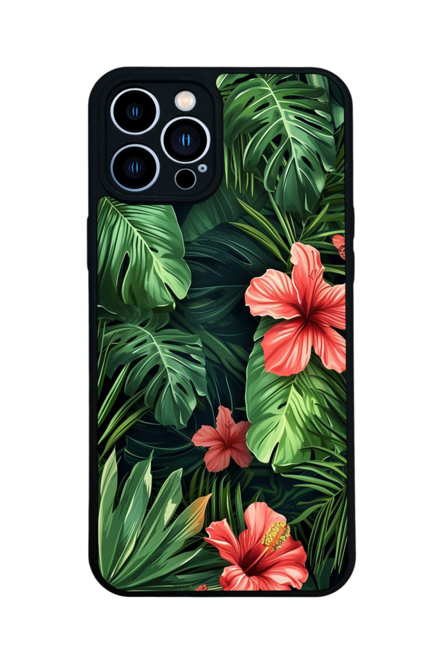 iPhone 12 Pro Max Uyumlu Botanik Tasarımlı Glossy Premium Kılıf