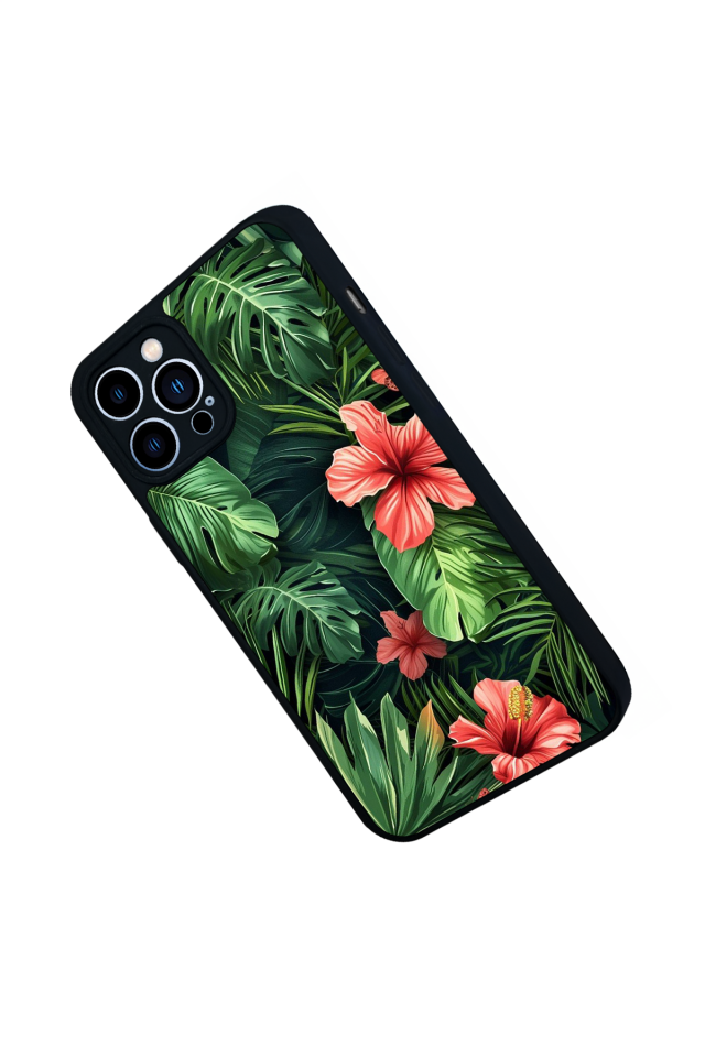 iPhone 12 Pro Max Uyumlu Botanik Tasarımlı Glossy Premium Kılıf