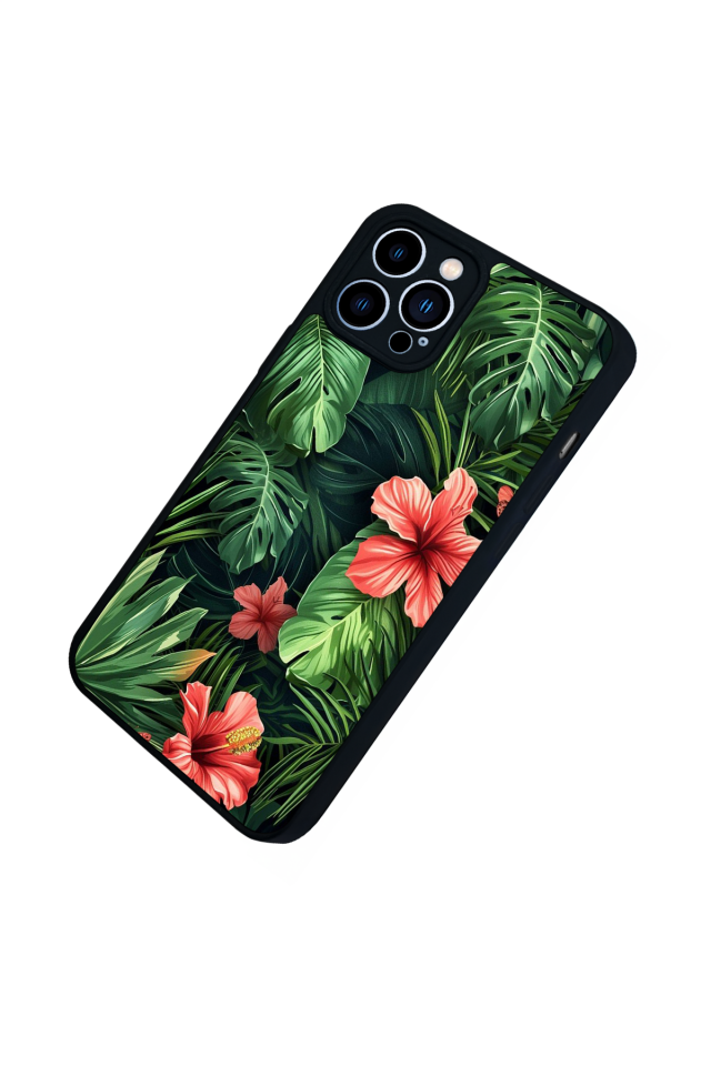 iPhone 12 Pro Max Uyumlu Botanik Tasarımlı Glossy Premium Kılıf
