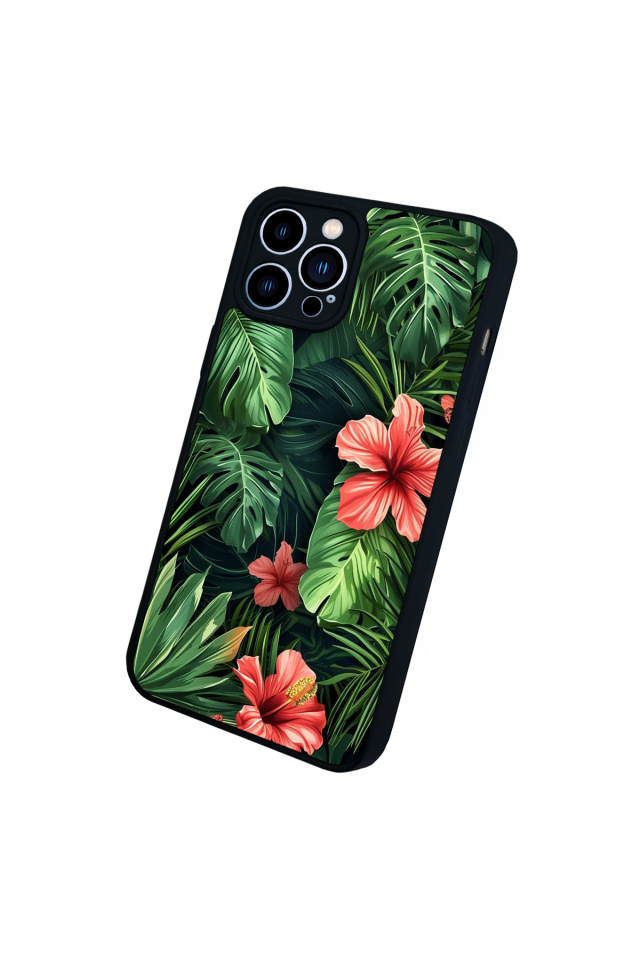 iPhone 12 Pro Max Uyumlu Botanik Tasarımlı Glossy Premium Kılıf
