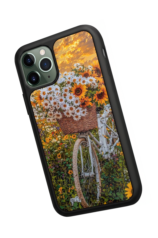iPhone 11 Pro Max Uyumlu Cicek Tasarımlı Glossy Premium Kılıf