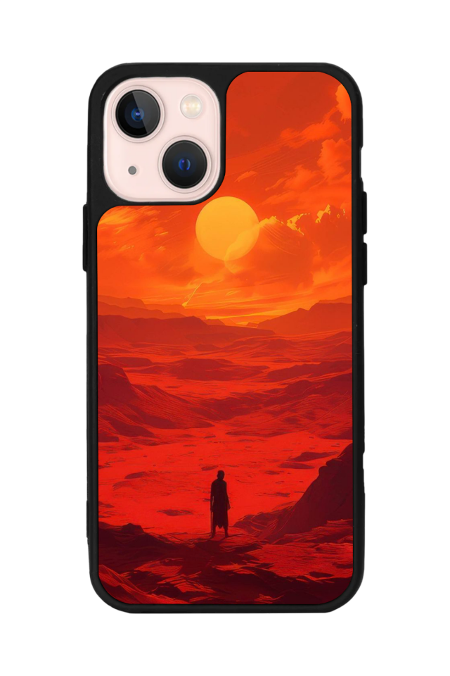 iPhone 14 Plus Uyumlu Güneş Tasarımlı Glossy Premium Kılıf