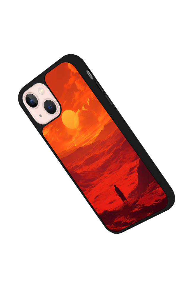 iPhone 14 Plus Uyumlu Güneş Tasarımlı Glossy Premium Kılıf