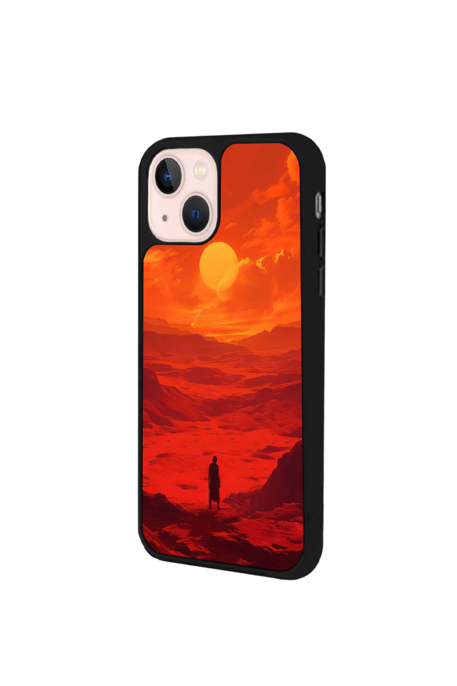 iPhone 14 Plus Uyumlu Güneş Tasarımlı Glossy Premium Kılıf