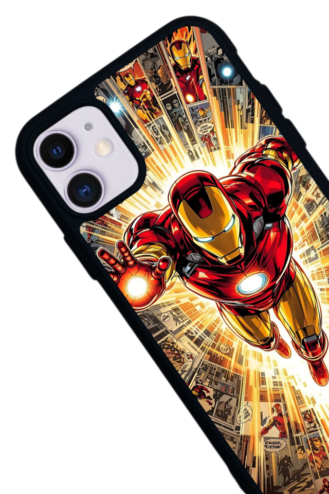 iPhone 11 Uyumlu  Iron Man ( Demir Adam ) Tasarımlı Glossy Premium Kılıf