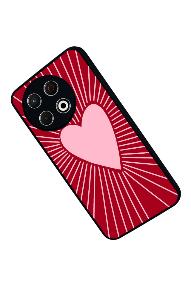 Tecno Spark 30 Pro Uyumlu Kalp Love Tasarımlı Glossy Premium Kılıf