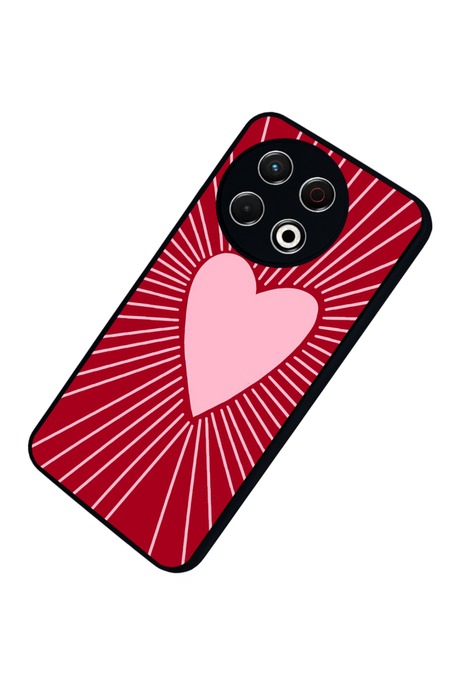 Tecno Spark 30 Pro Uyumlu Kalp Love Tasarımlı Glossy Premium Kılıf