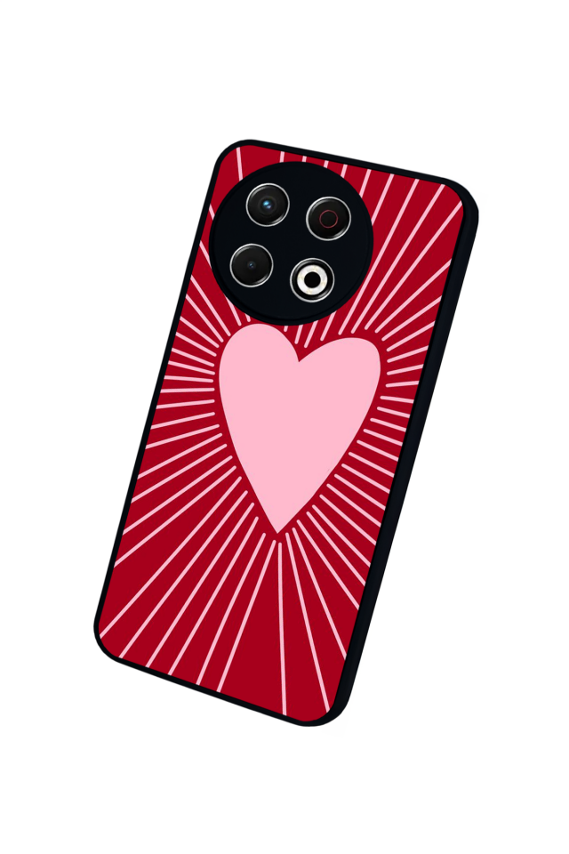 Tecno Spark 30 Pro Uyumlu Kalp Love Tasarımlı Glossy Premium Kılıf