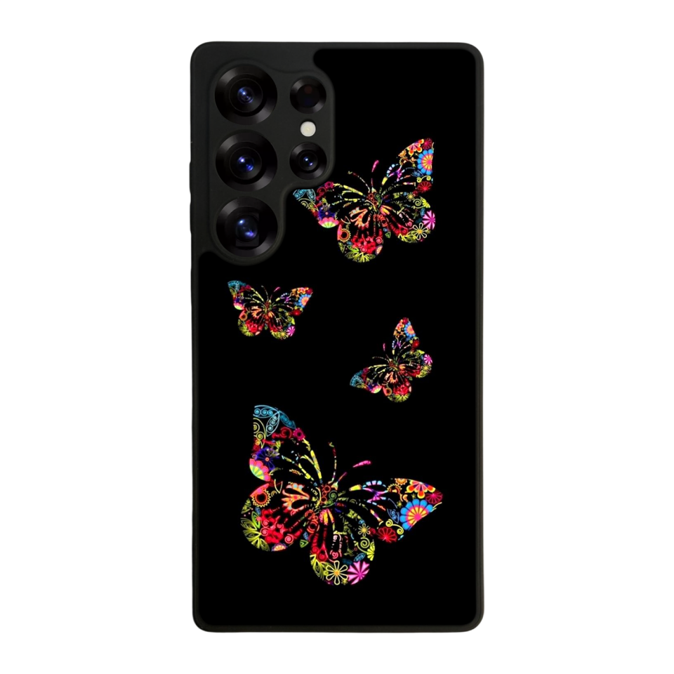 Samsung Galaxy S25 Ultra Uyumlu Kelebek Tasarımlı Glossy Premium Kılıf