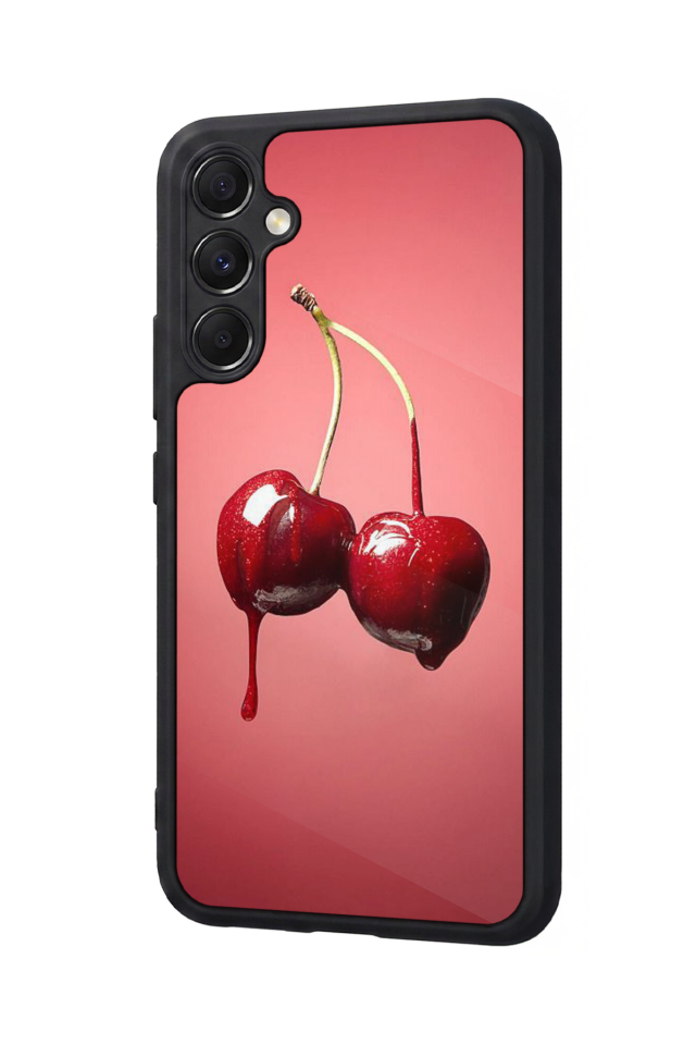 Samsung Galaxy A34 Uyumlu Kiraz Tasarımlı Glossy Premium Kılıf