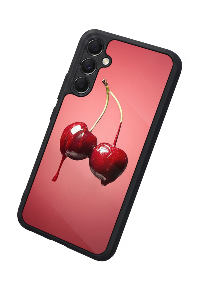 Samsung Galaxy A34 Uyumlu Kiraz Tasarımlı Glossy Premium Kılıf