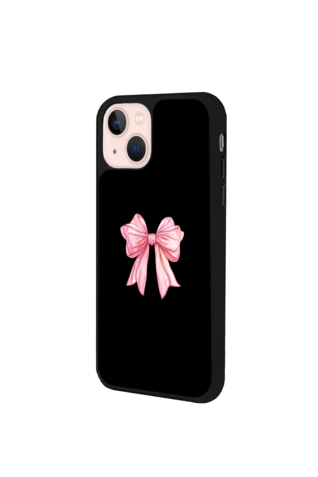 iPhone 13/14 Uyumlu Kurdele Tasarımlı Glossy Premium Kılıf