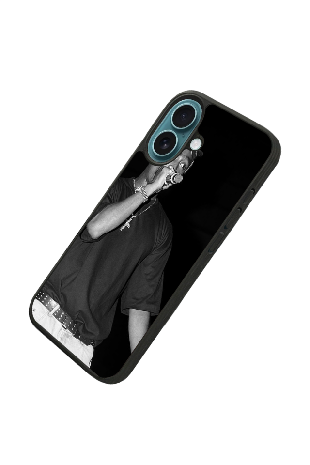iPhone 16 Uyumlu Tupac Tasarımlı Glossy Premium Kılıf