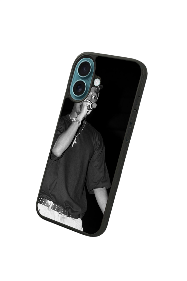iPhone 16 Uyumlu Tupac Tasarımlı Glossy Premium Kılıf