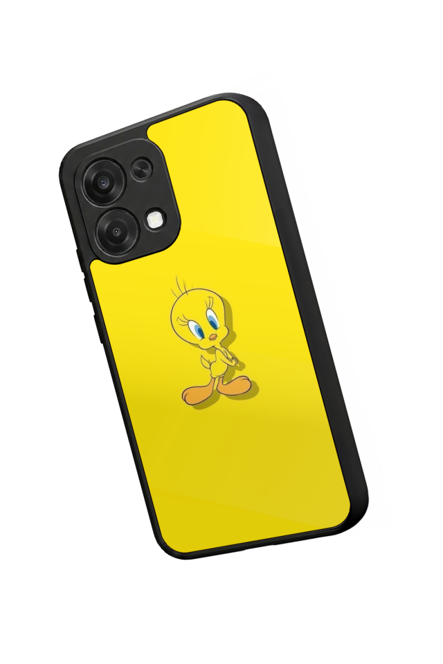 Oppo A6 Pro Uyumlu Tweety Tasarımlı Glossy Premium Kılıf