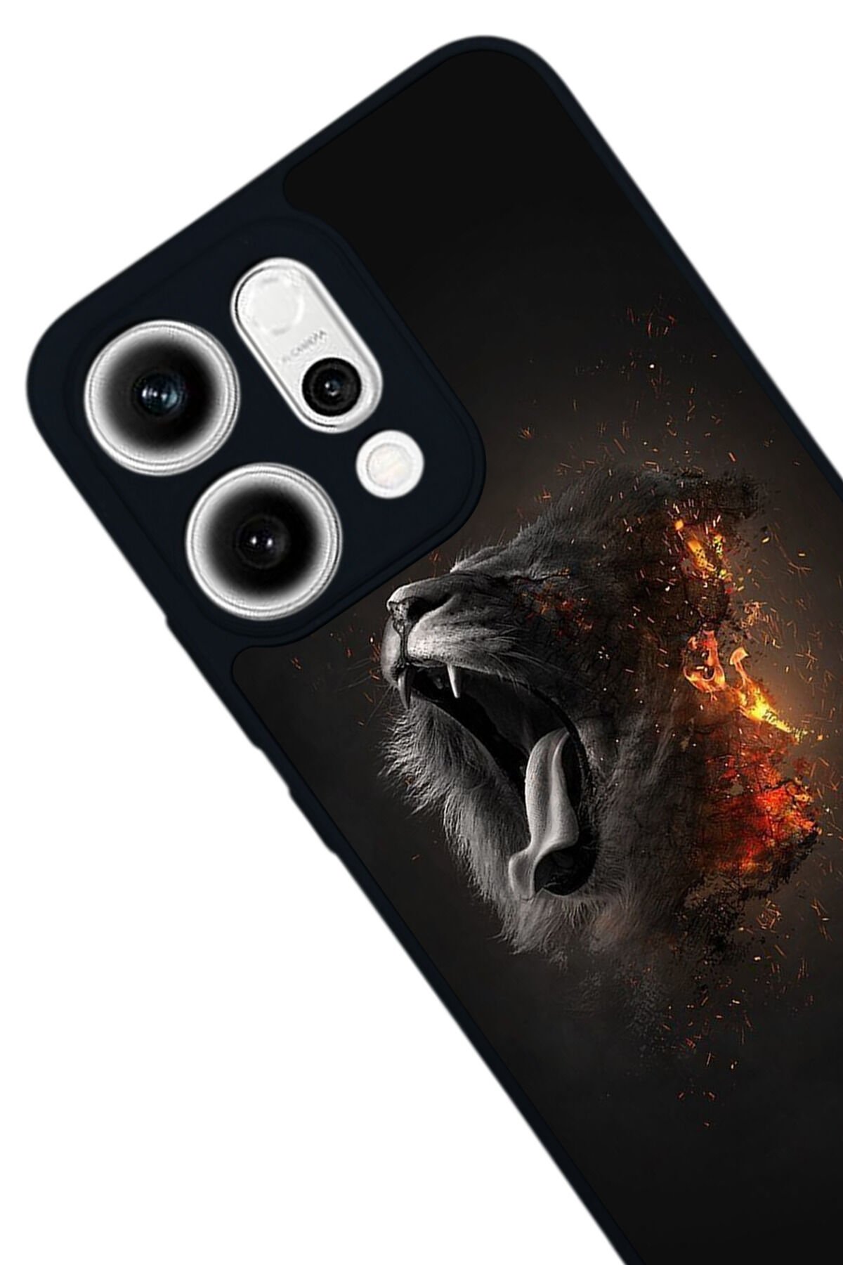 Oppo Reno 14 Uyumlu Aslan Tasarımlı Glossy Premium Kılıf