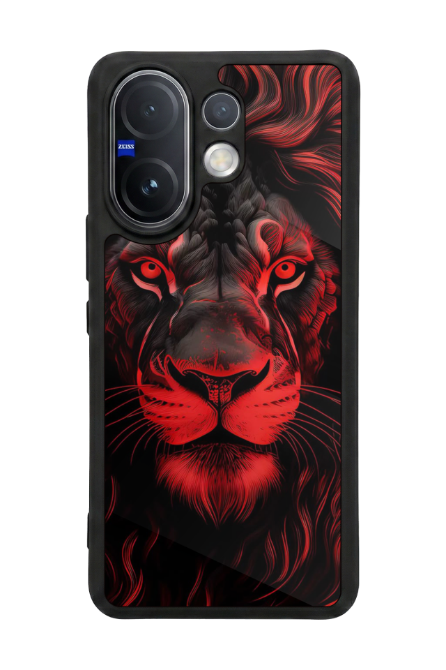 Vivo V60 Uyumlu Aslan Tasarımlı Glossy Premium Kılıf
