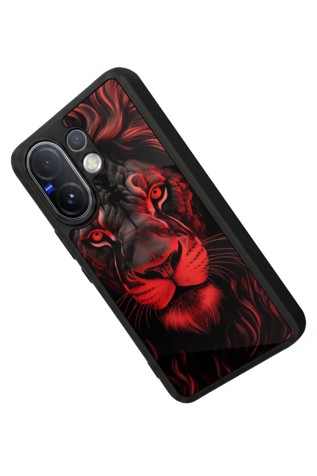 Vivo V60 Uyumlu Aslan Tasarımlı Glossy Premium Kılıf
