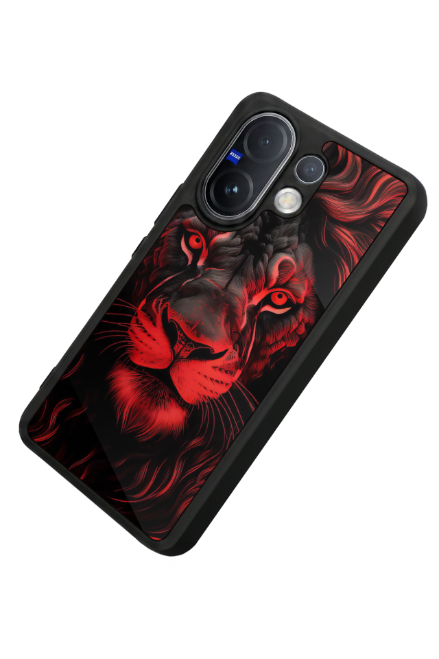 Vivo V60 Uyumlu Aslan Tasarımlı Glossy Premium Kılıf