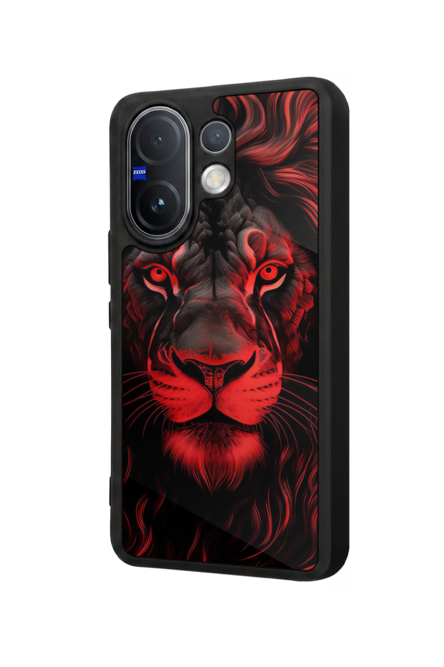 Vivo V60 Uyumlu Aslan Tasarımlı Glossy Premium Kılıf