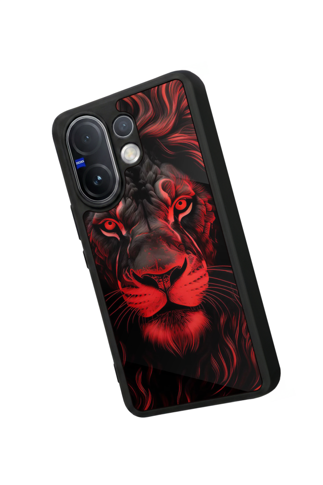 Vivo V60 Uyumlu Aslan Tasarımlı Glossy Premium Kılıf