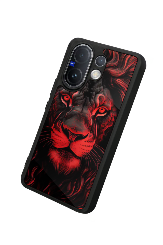 Vivo V60 Uyumlu Aslan Tasarımlı Glossy Premium Kılıf