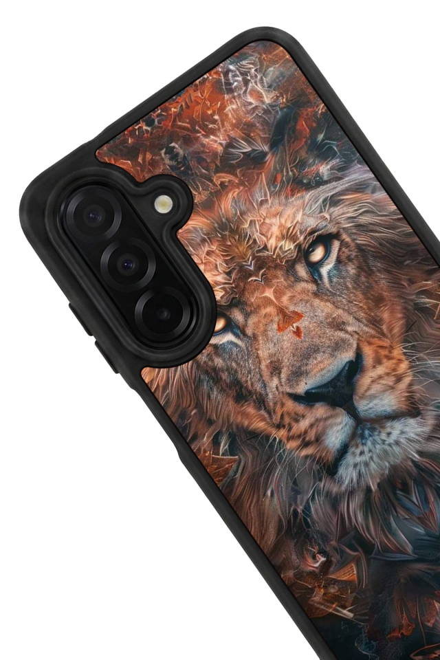 Samsung Galaxy A56 Uyumlu Aslan Tasarımlı Glossy Premium Kılıf