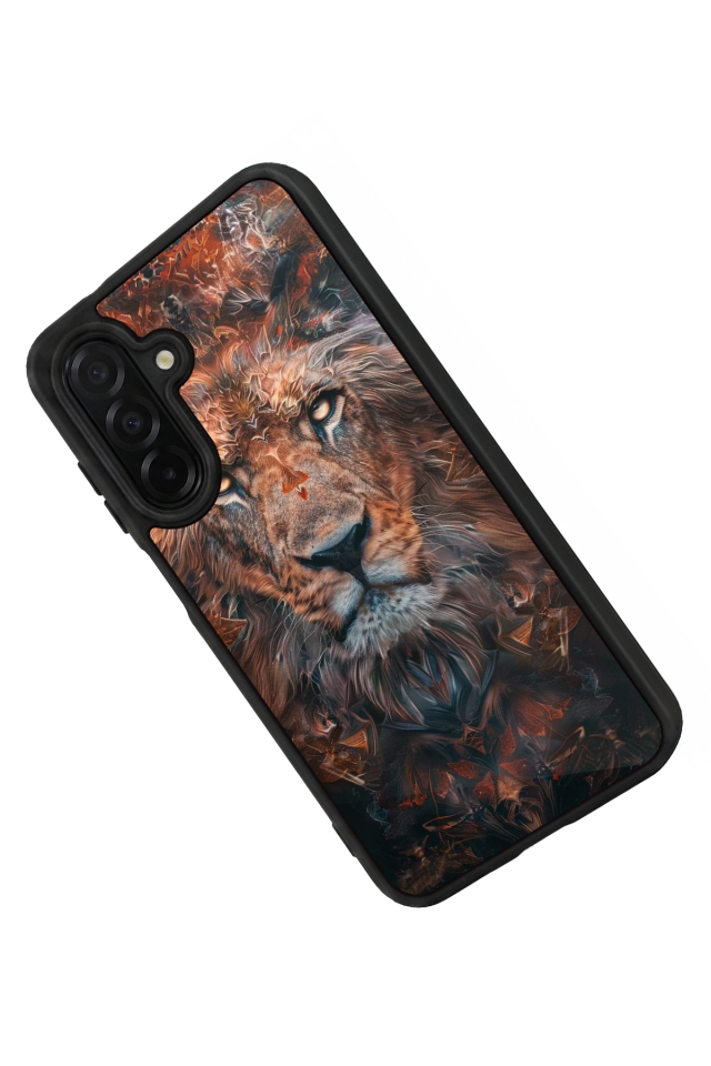 Samsung Galaxy A56 Uyumlu Aslan Tasarımlı Glossy Premium Kılıf