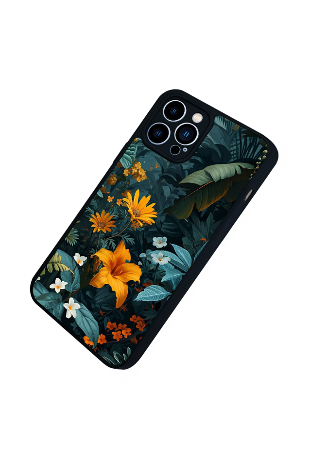iPhone 12 Pro Max Uyumlu Botanik Tasarımlı Glossy Premium Kılıf