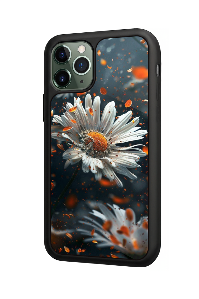 iPhone 11 Pro Max Uyumlu Cicek Tasarımlı Glossy Premium Kılıf