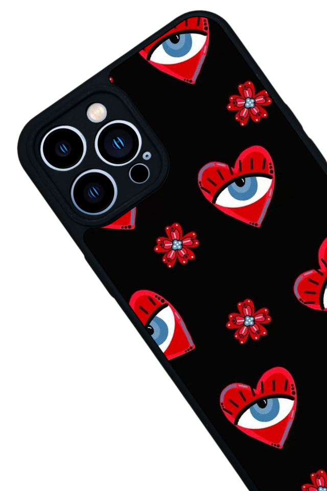 iPhone 13 Pro Max Uyumlu Göz Tasarımlı Glossy Premium Kılıf