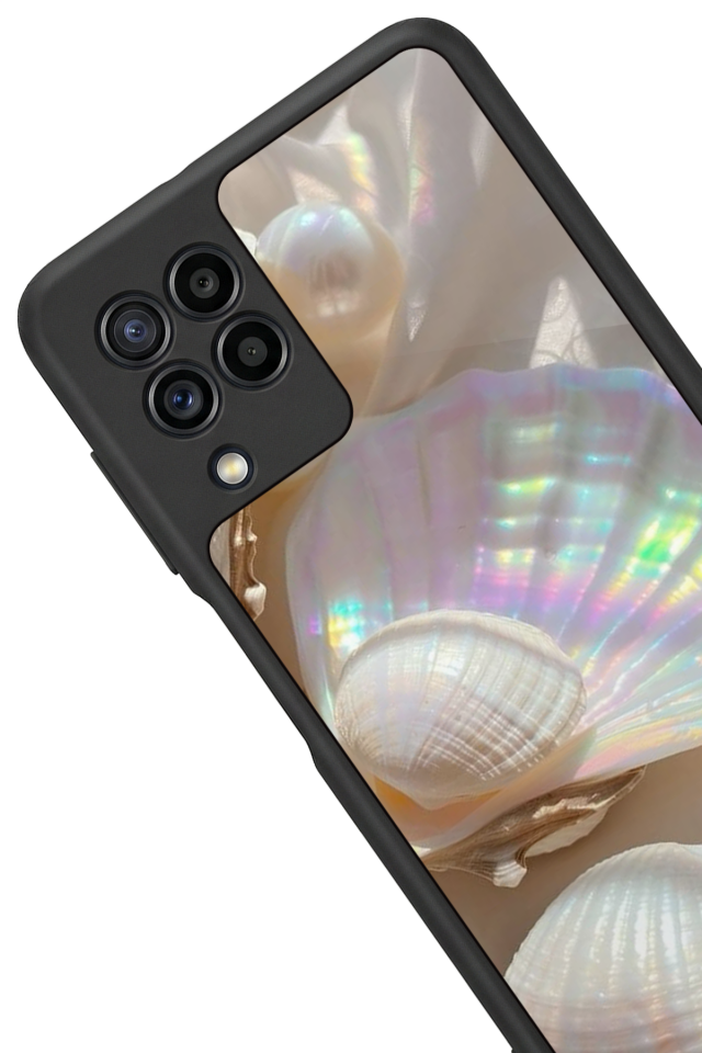 Samsung Galaxy M22 Uyumlu  İnci Tasarımlı Glossy Premium Kılıf