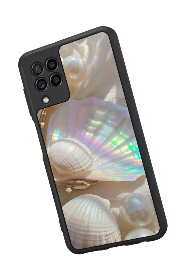 Samsung Galaxy M22 Uyumlu  İnci Tasarımlı Glossy Premium Kılıf
