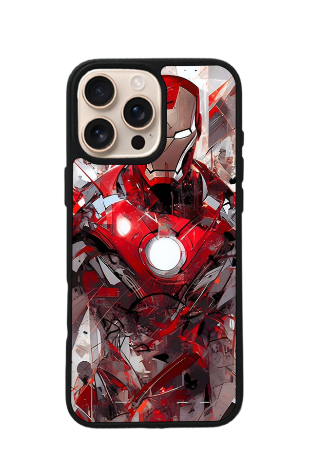 iPhone 14 Pro Max Uyumlu Iron Man ( Demir Adam ) Tasarımlı Glossy Premium Kılıf