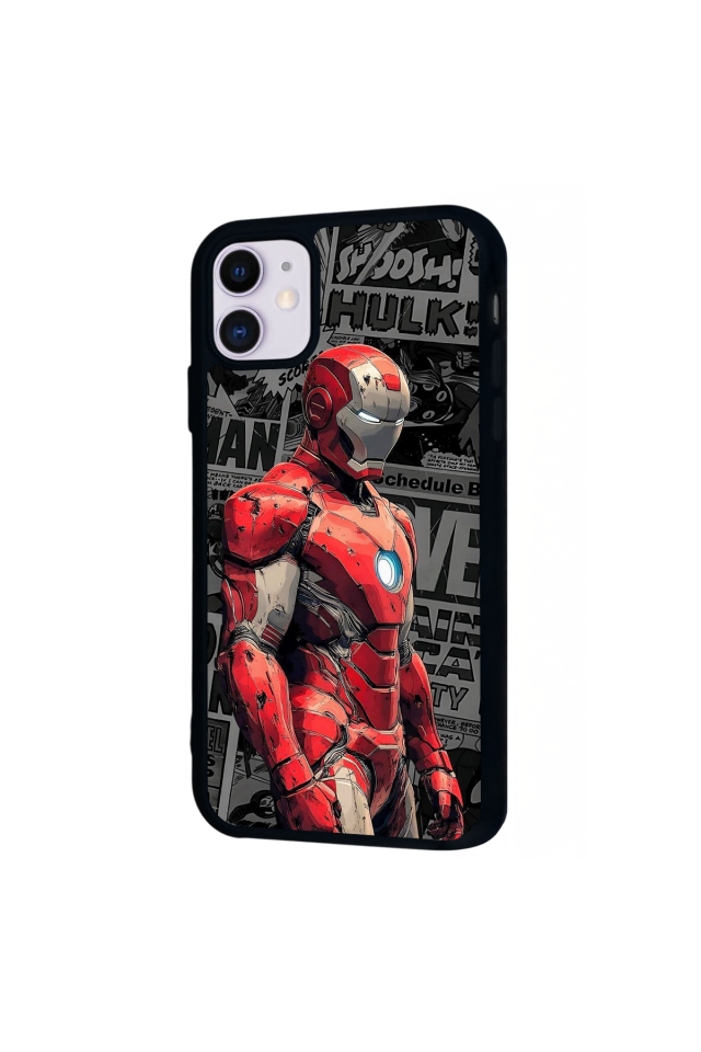 iPhone 11 Uyumlu  Iron Man ( Demir Adam ) Tasarımlı Glossy Premium Kılıf