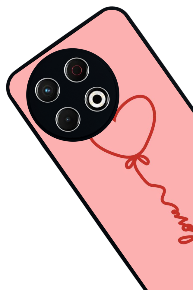 Tecno Spark 30 Pro Uyumlu Kalp Love Tasarımlı Glossy Premium Kılıf