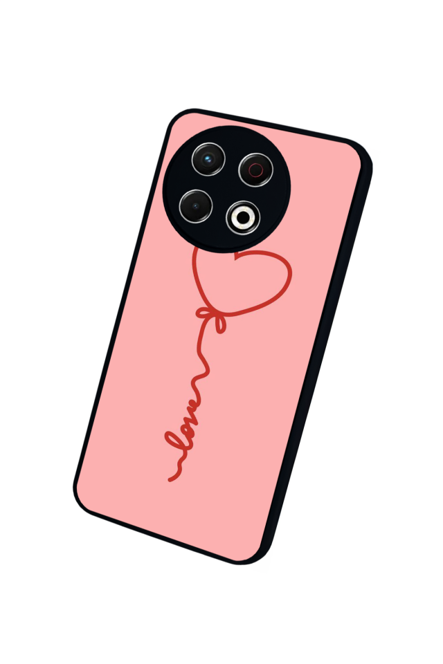 Tecno Spark 30 Pro Uyumlu Kalp Love Tasarımlı Glossy Premium Kılıf