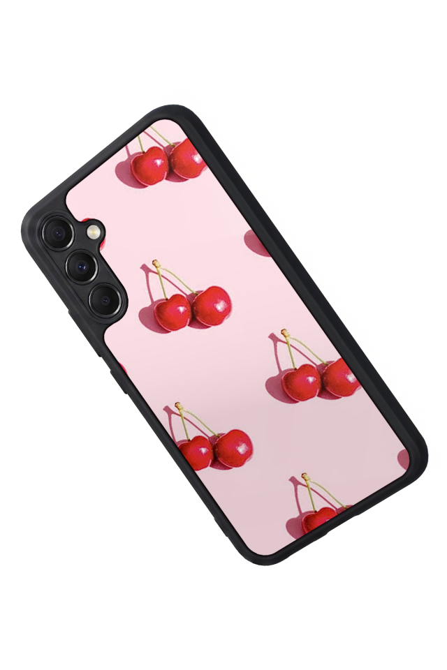 Samsung Galaxy A34 Uyumlu Kiraz Tasarımlı Glossy Premium Kılıf