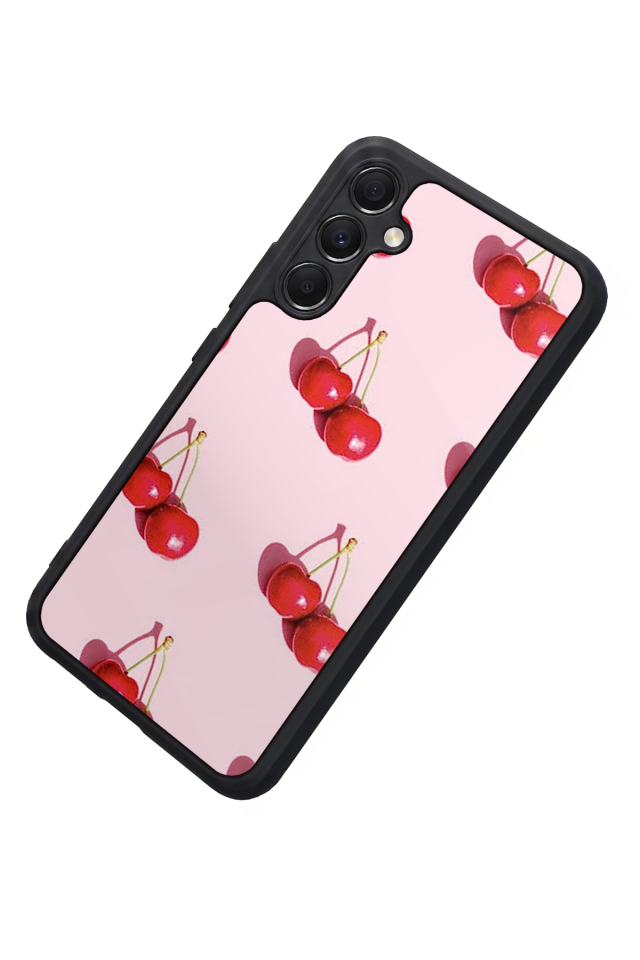 Samsung Galaxy A34 Uyumlu Kiraz Tasarımlı Glossy Premium Kılıf