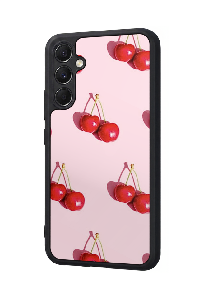 Samsung Galaxy A34 Uyumlu Kiraz Tasarımlı Glossy Premium Kılıf