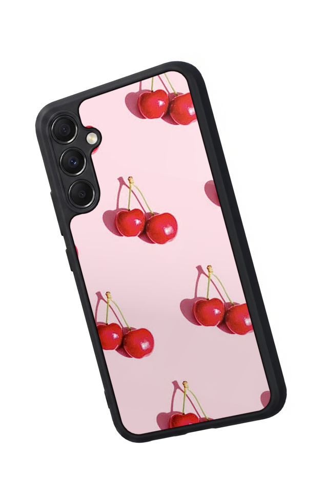 Samsung Galaxy A34 Uyumlu Kiraz Tasarımlı Glossy Premium Kılıf