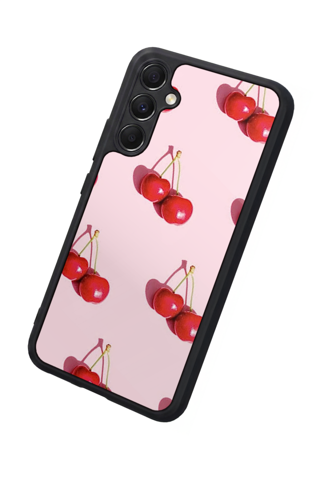 Samsung Galaxy A34 Uyumlu Kiraz Tasarımlı Glossy Premium Kılıf