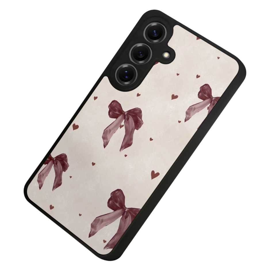 Samsung Galaxy S25 Uyumlu Kurdele Tasarımlı Glossy Premium Kılıf