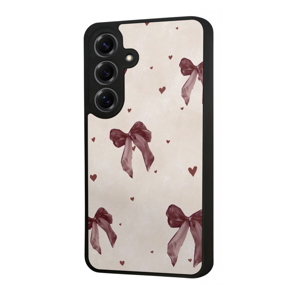 Samsung Galaxy S25 Uyumlu Kurdele Tasarımlı Glossy Premium Kılıf