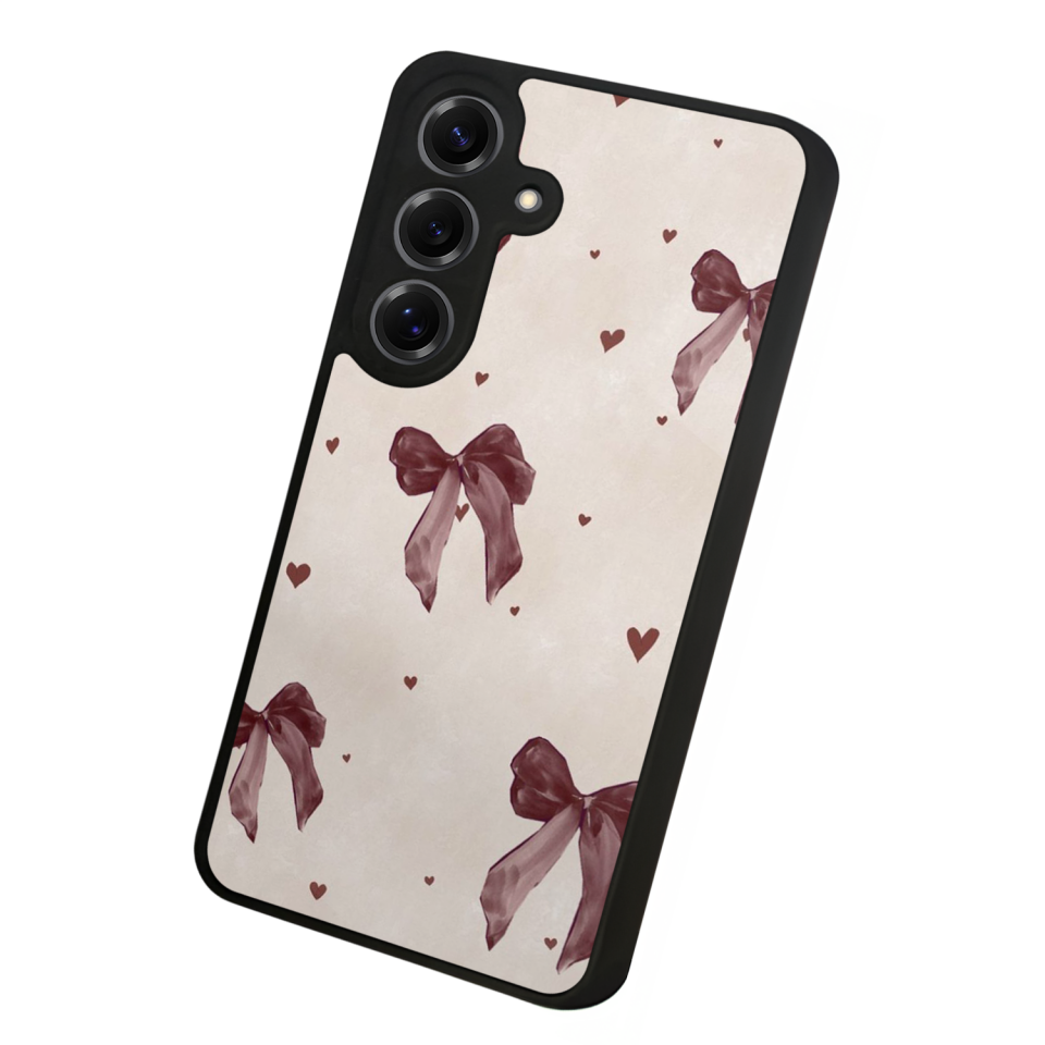 Samsung Galaxy S25 Uyumlu Kurdele Tasarımlı Glossy Premium Kılıf