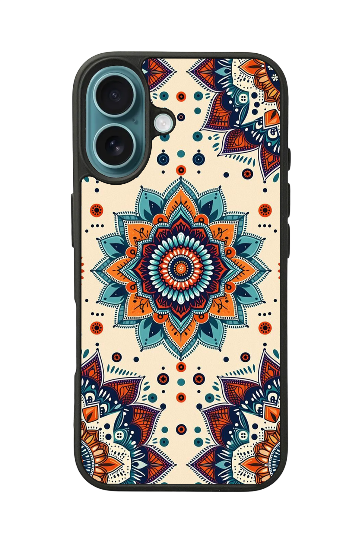 iPhone 16 Plus Uyumlu Mandaal Tasarımlı Glossy Premium Kılıf